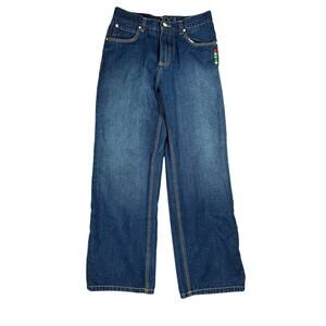 COOGI Straight Leg Jeans Womens Size 16 Y2K High Rise Dark Wash 90s